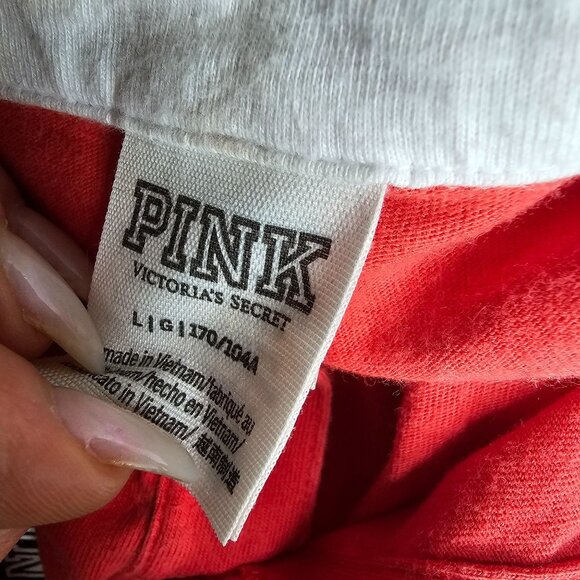 PINK Women's RED WHITE BLUE Patriotic 4th of July Top Polo Long Sleeved size L - Picture 7 of 11